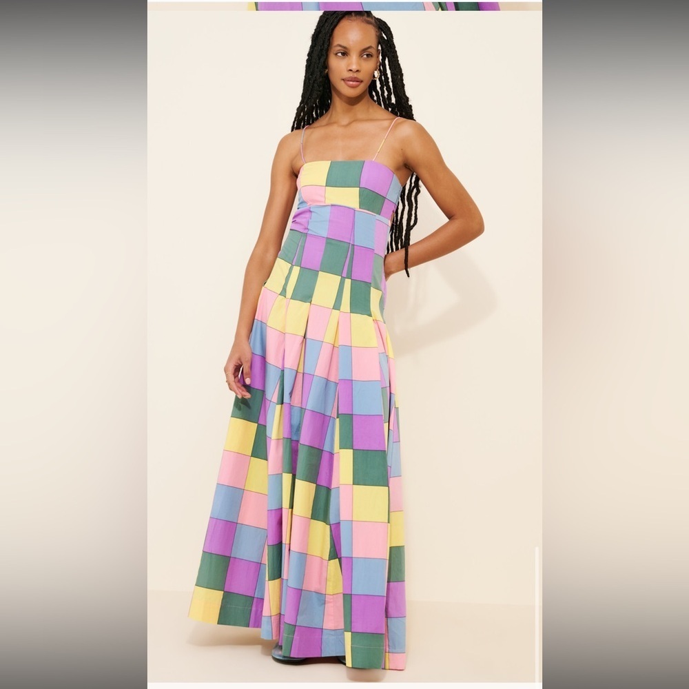 Anthropologie SWF Bandeau Spaghetti Strap Maxi Dress